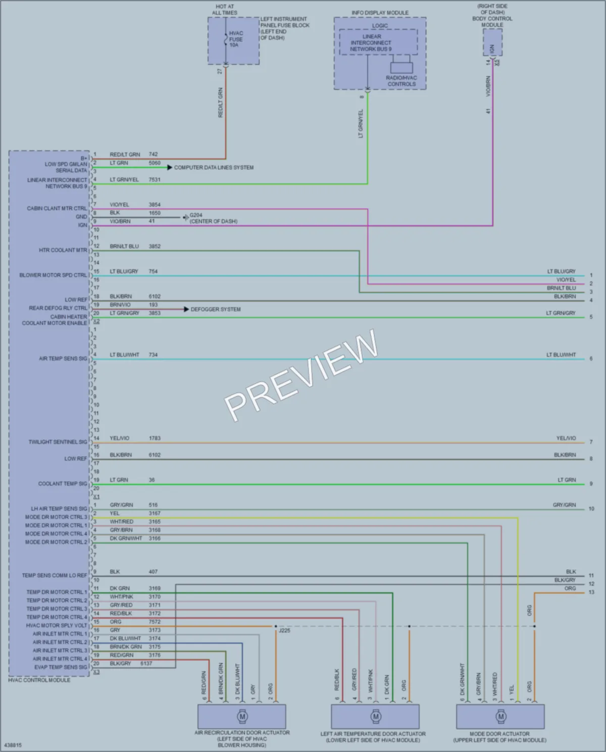 2014 Cadillac ELR Air Conditioning wiring diagram preview