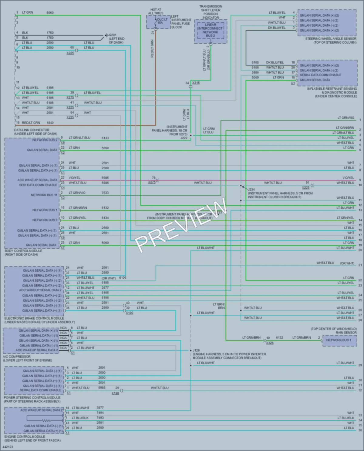 2014 Cadillac ELR Computer Data Lines wiring diagram preview