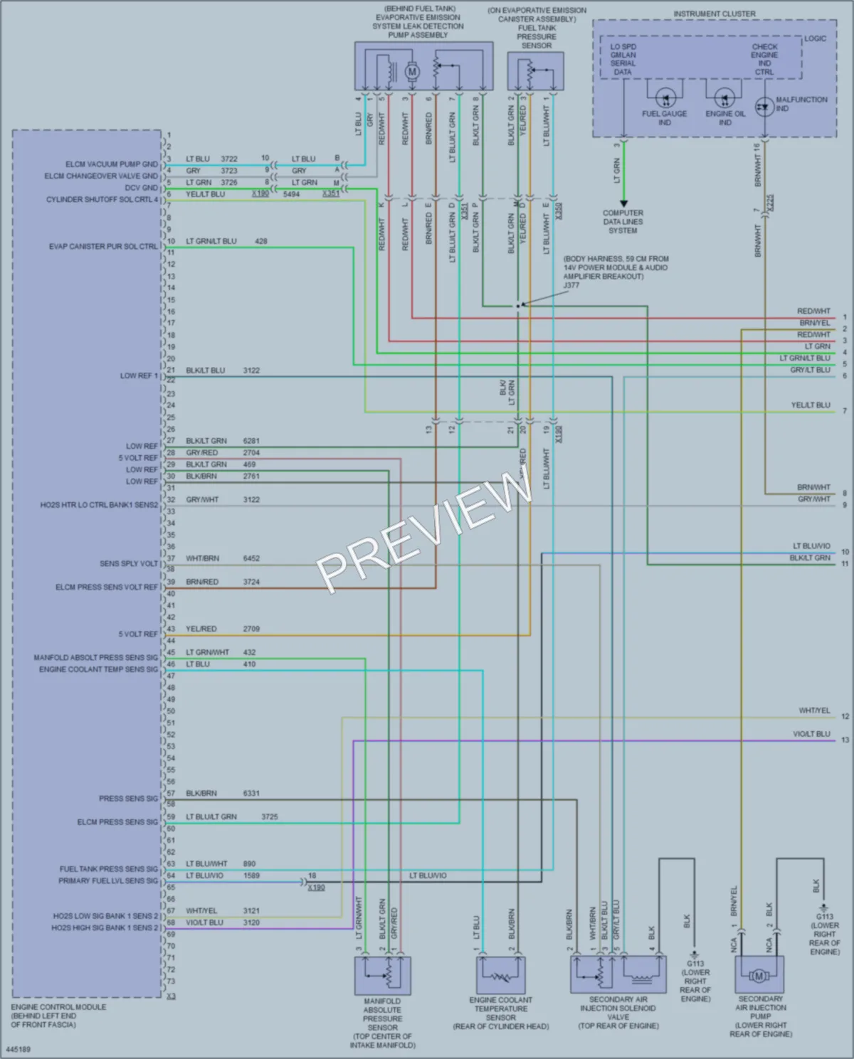 2014 Cadillac ELR Engine Performance wiring diagram preview
