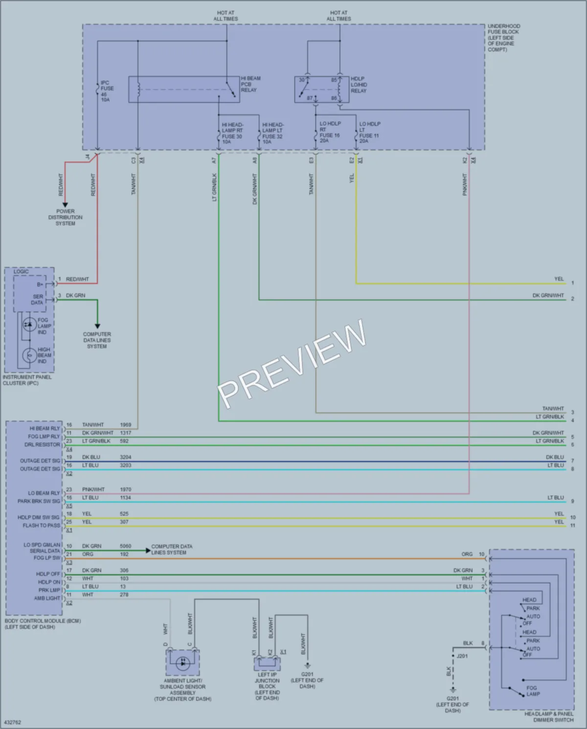 2014 Cadillac EscaladeESV Headlights wiring diagram preview
