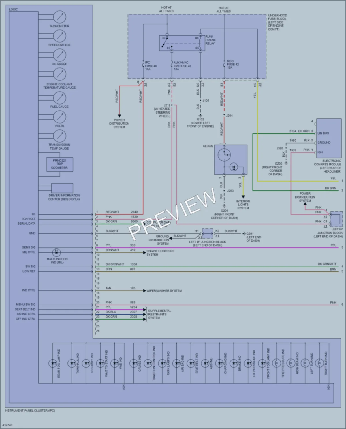 2014 Cadillac EscaladeESV Instrument Cluster wiring diagram preview