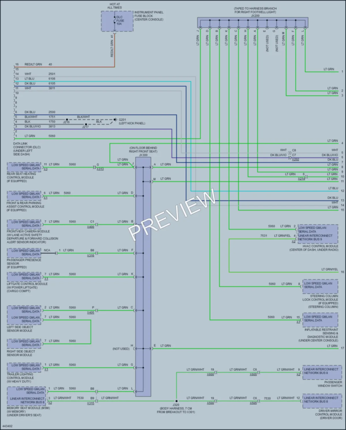 2014 Cadillac SRX Computer Data Lines wiring diagram preview
