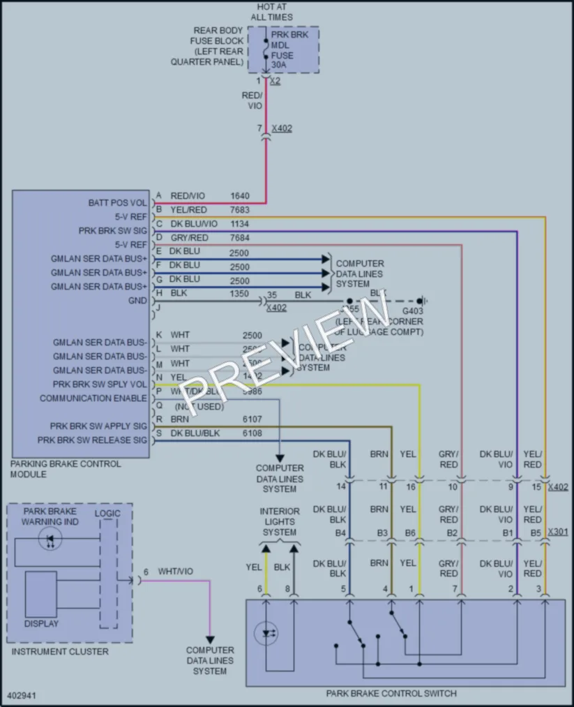 2014 Cadillac SRX Shift Interlock wiring diagram preview