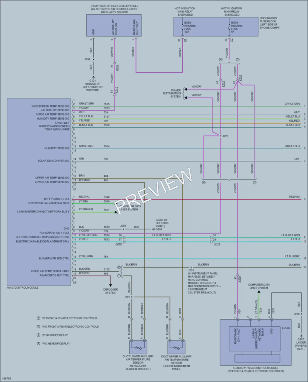 2014 Cadillac XTS Air Conditioning wiring diagram preview