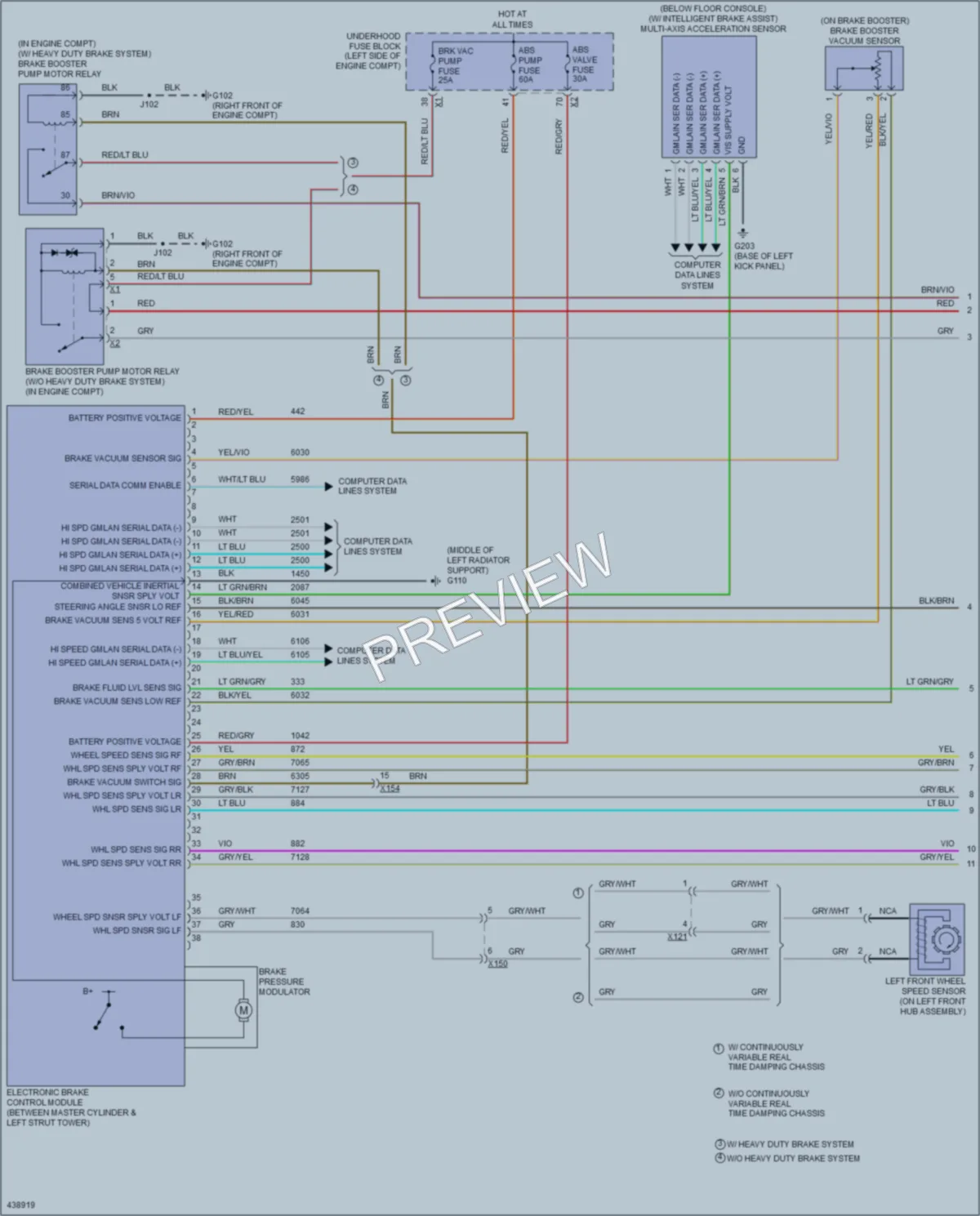 2014 Cadillac XTS Anti Lock Brakes wiring diagram preview