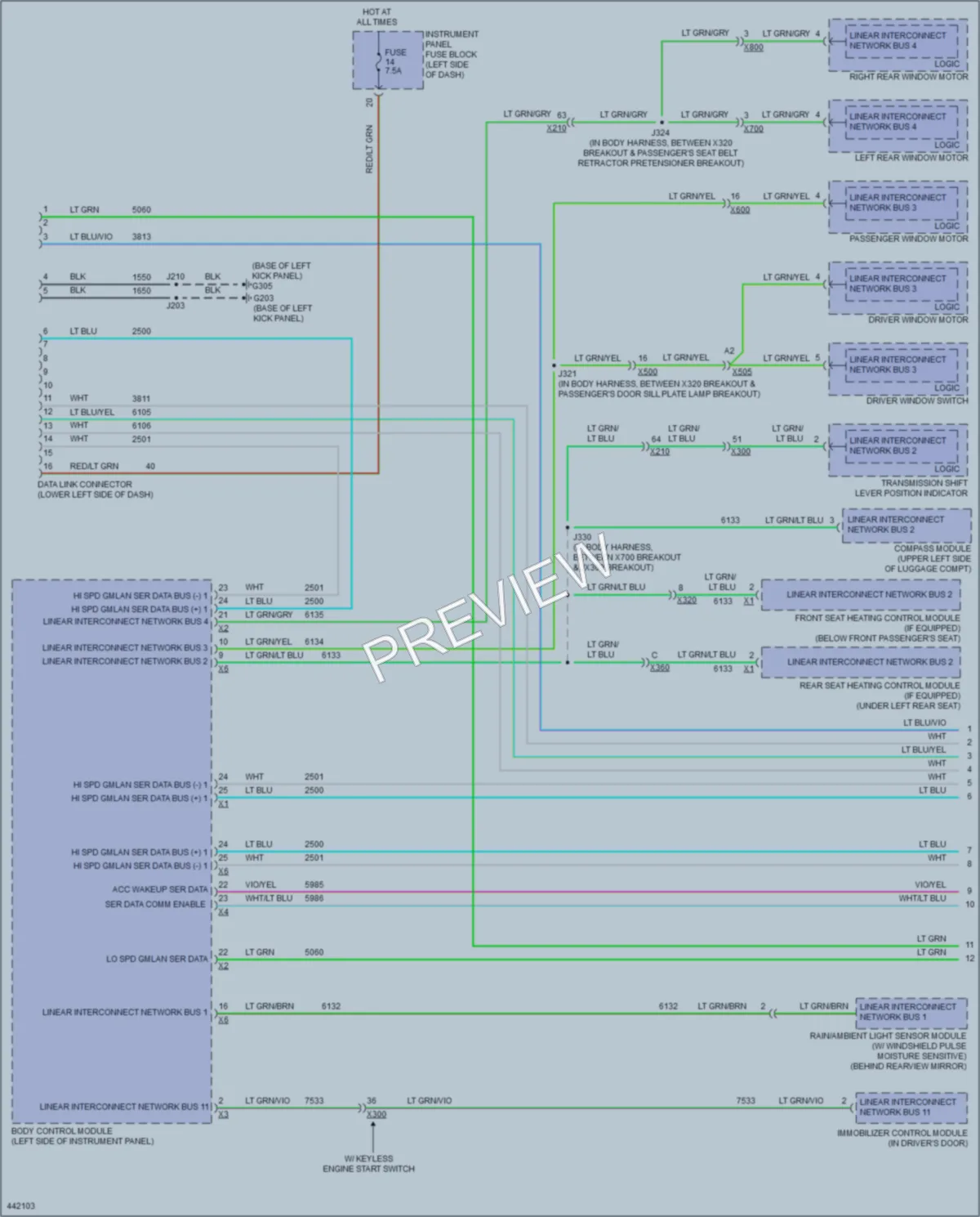 2014 Cadillac XTS Computer Data Lines wiring diagram preview