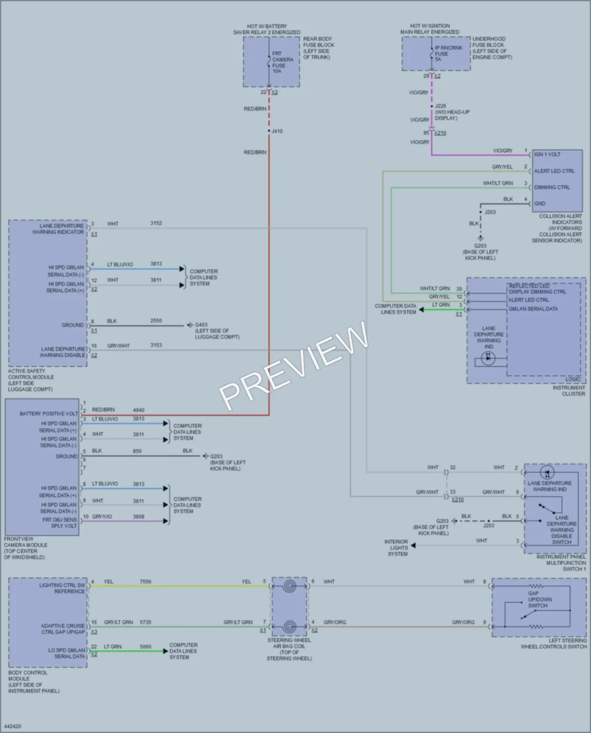 2014 Cadillac XTS Navigation wiring diagram preview
