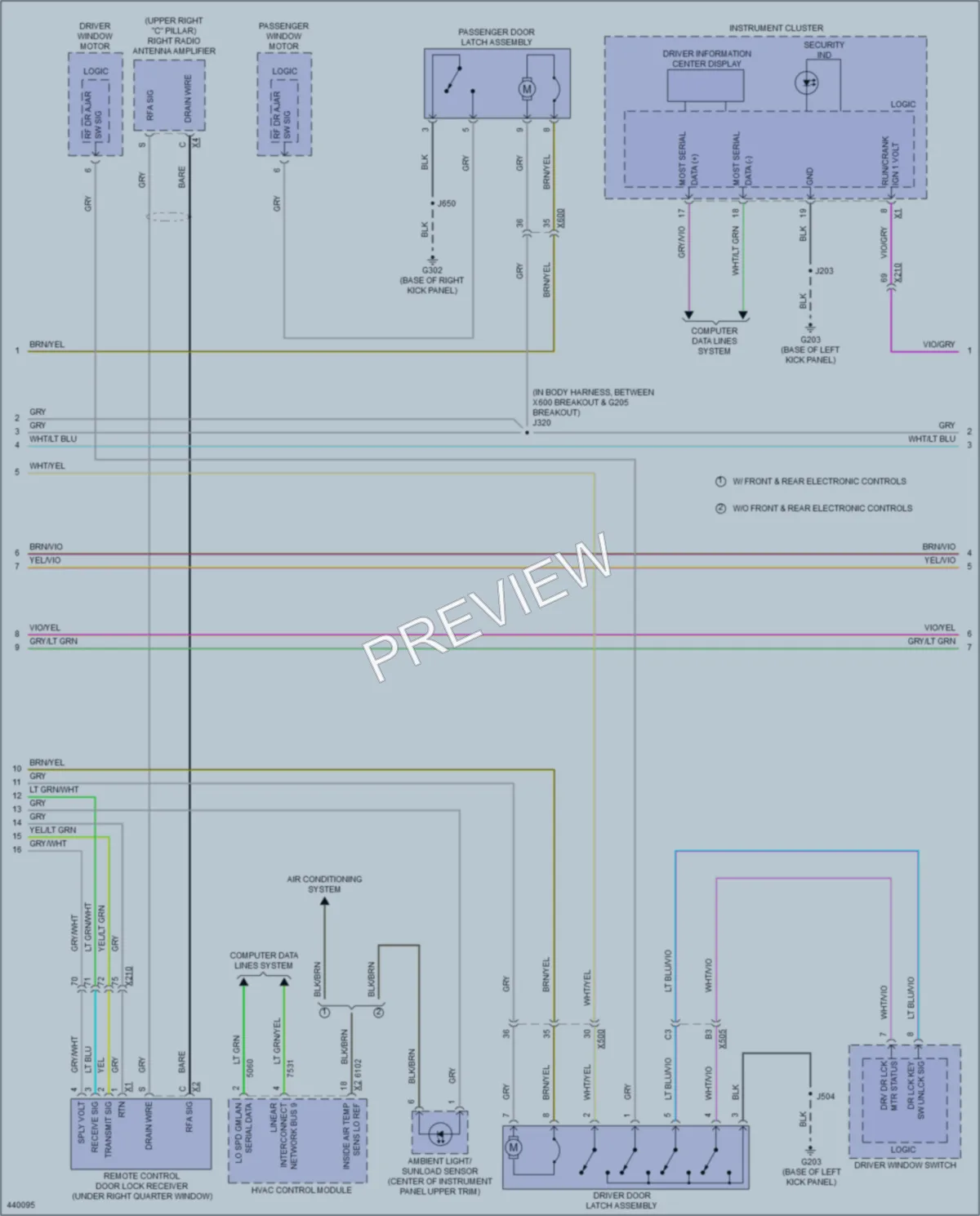 2014 Cadillac XTS Power Door Locks wiring diagram preview