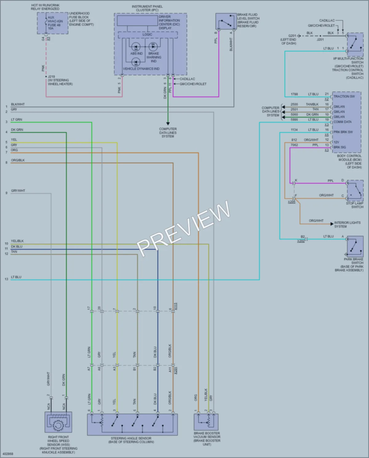 2014 Chevrolet C1500Suburban Anti Lock Brakes wiring diagram preview