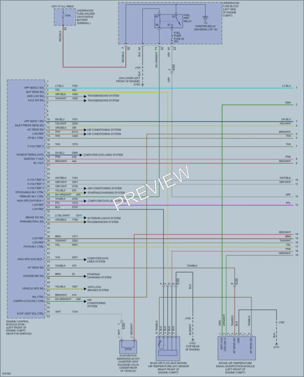 2014 Chevrolet C2500HDPickupSilverado Engine Performance wiring diagram preview