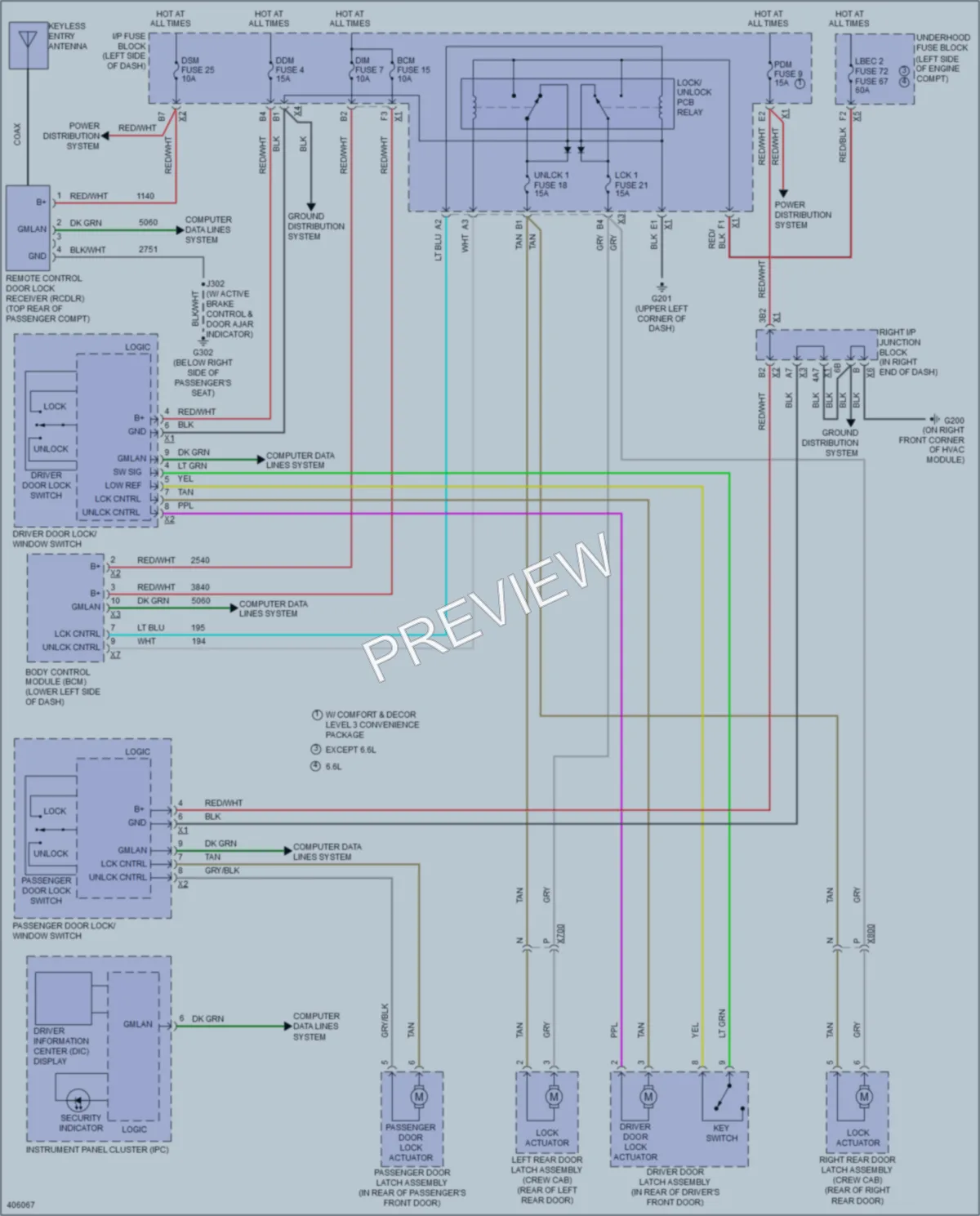 2014 Chevrolet C3500HDPickupSilverado Power Door Locks wiring diagram preview
