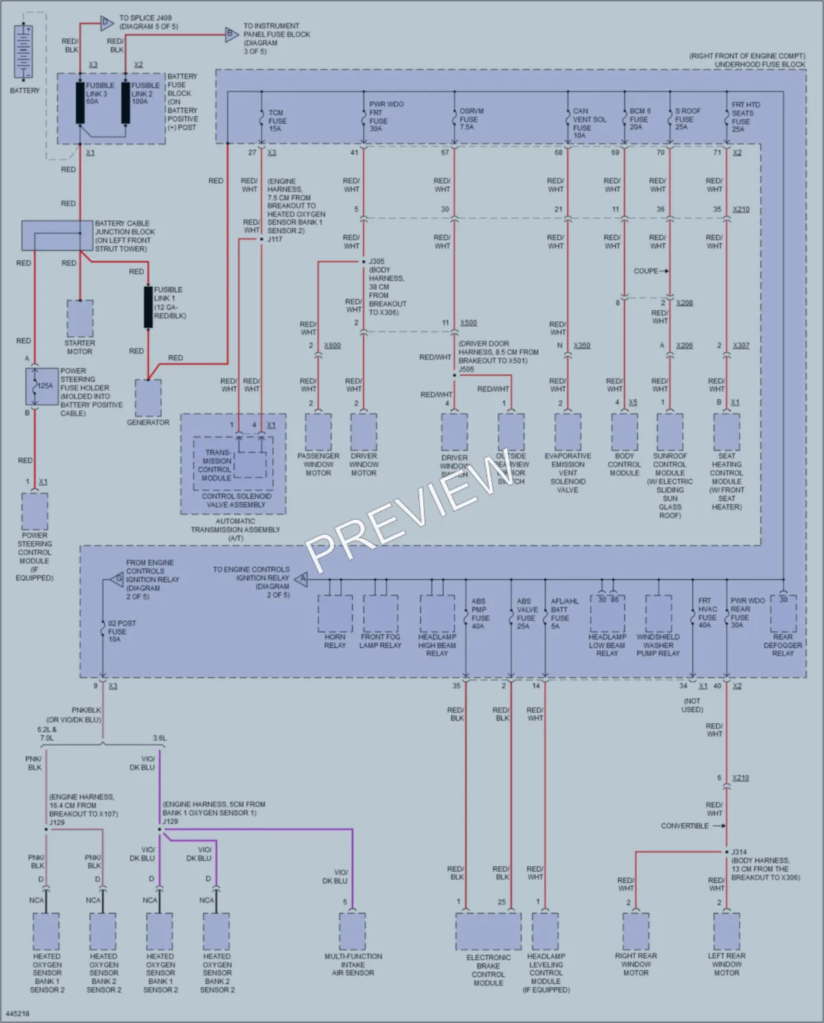 2014 Chevrolet Camaro Power Distribution wiring diagram preview
