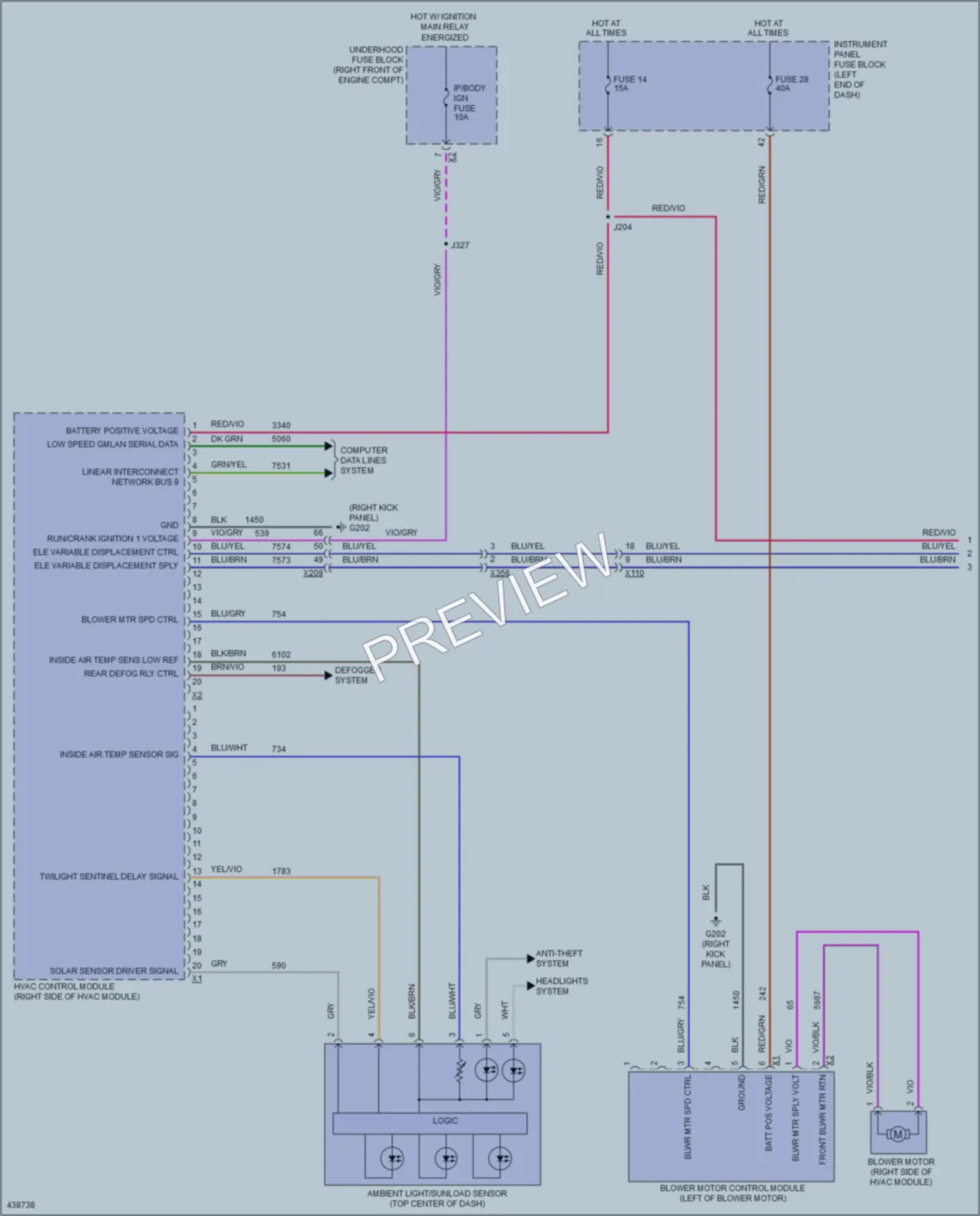 2014 Chevrolet CapricePPV Air Conditioning wiring diagram preview