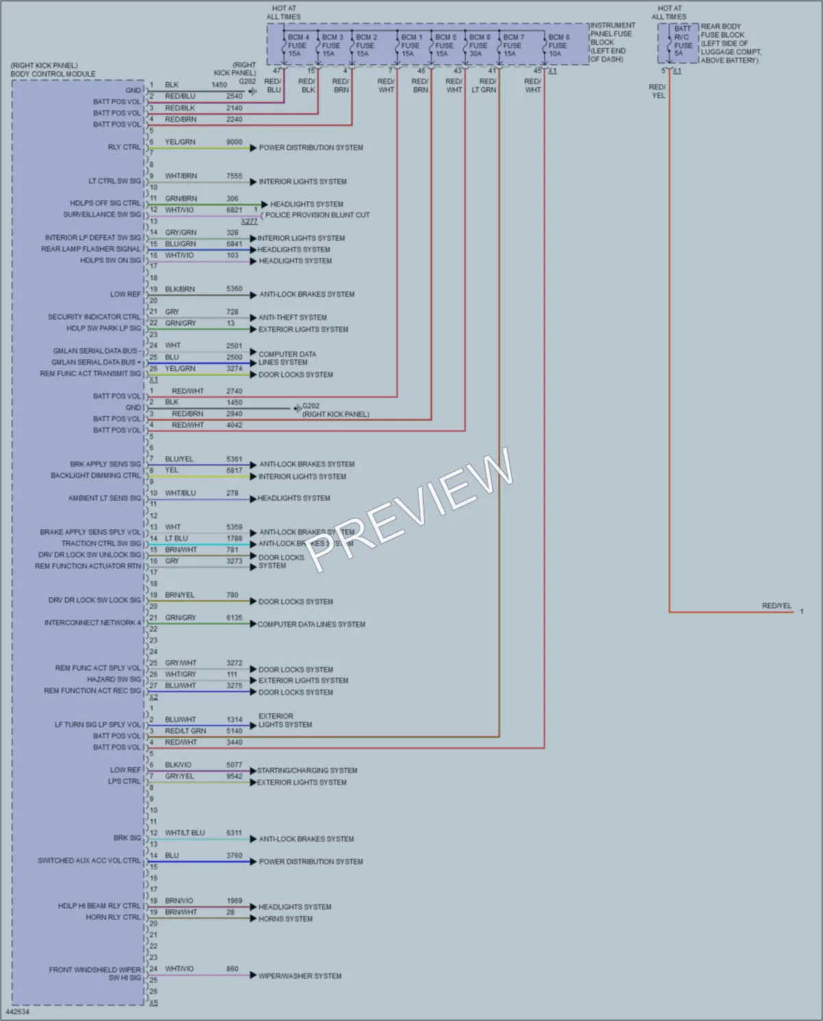 2014 Chevrolet CapricePPV Body Control Modules wiring diagram preview