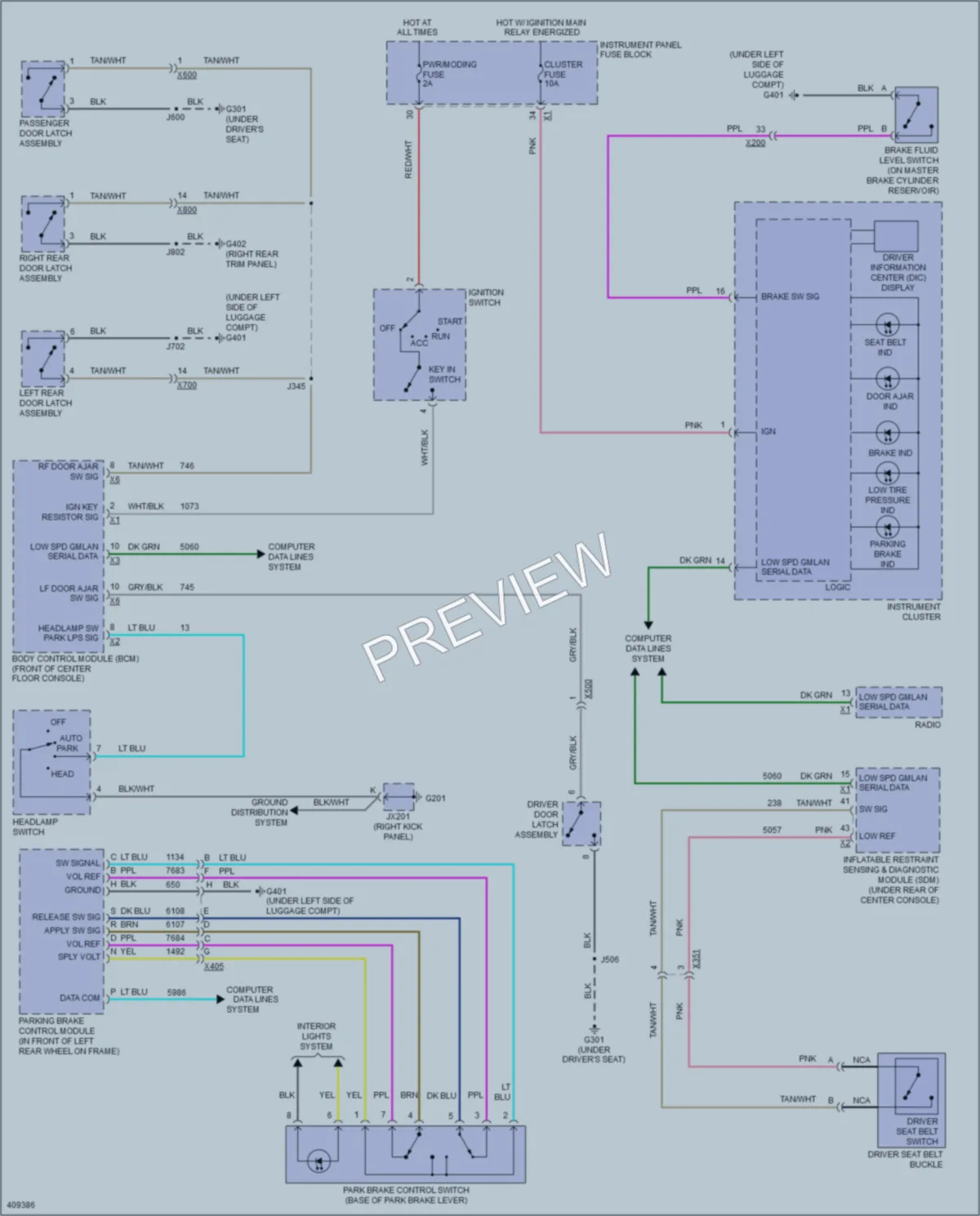 2014 Chevrolet CaptivaSport Warning Systems wiring diagram preview