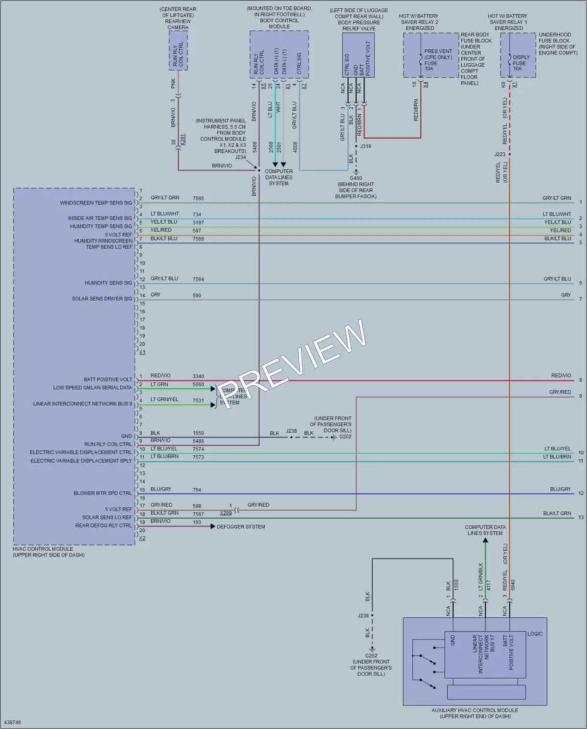 2014 Chevrolet CorvetteStingray Air Conditioning wiring diagram preview