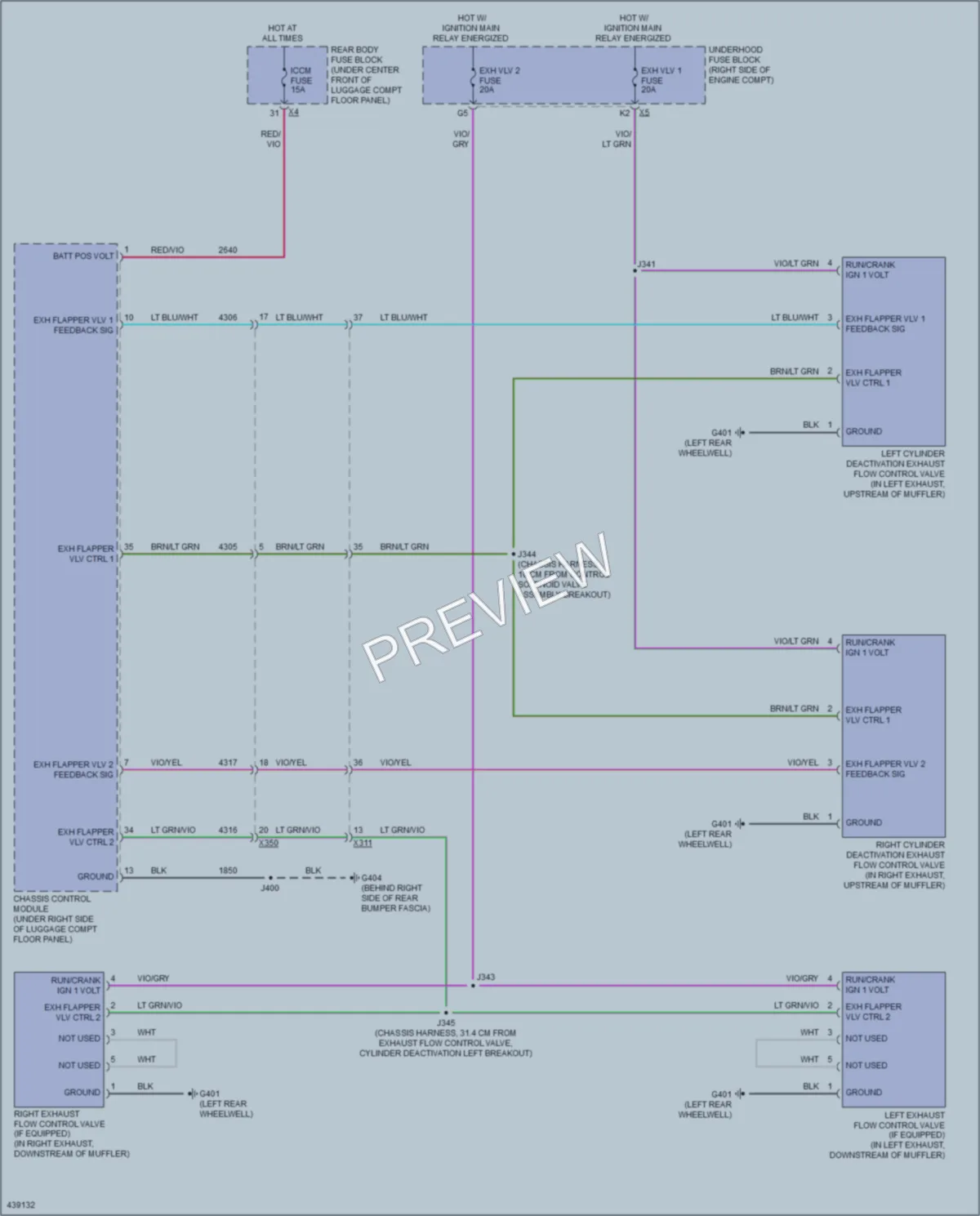 2014 Chevrolet CorvetteStingray Electronic Muffler wiring diagram preview