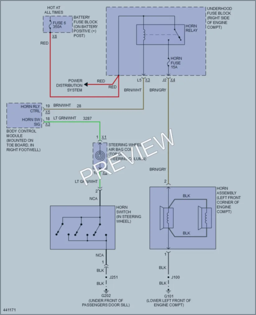 2014 Chevrolet CorvetteStingray Horn wiring diagram preview
