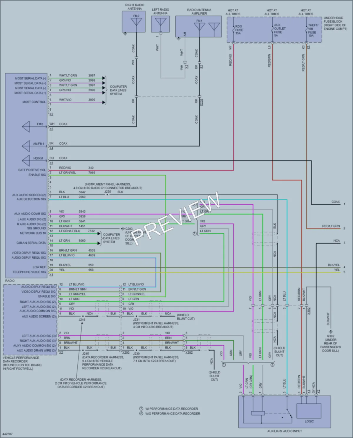 2014 Chevrolet CorvetteStingray Radio wiring diagram preview