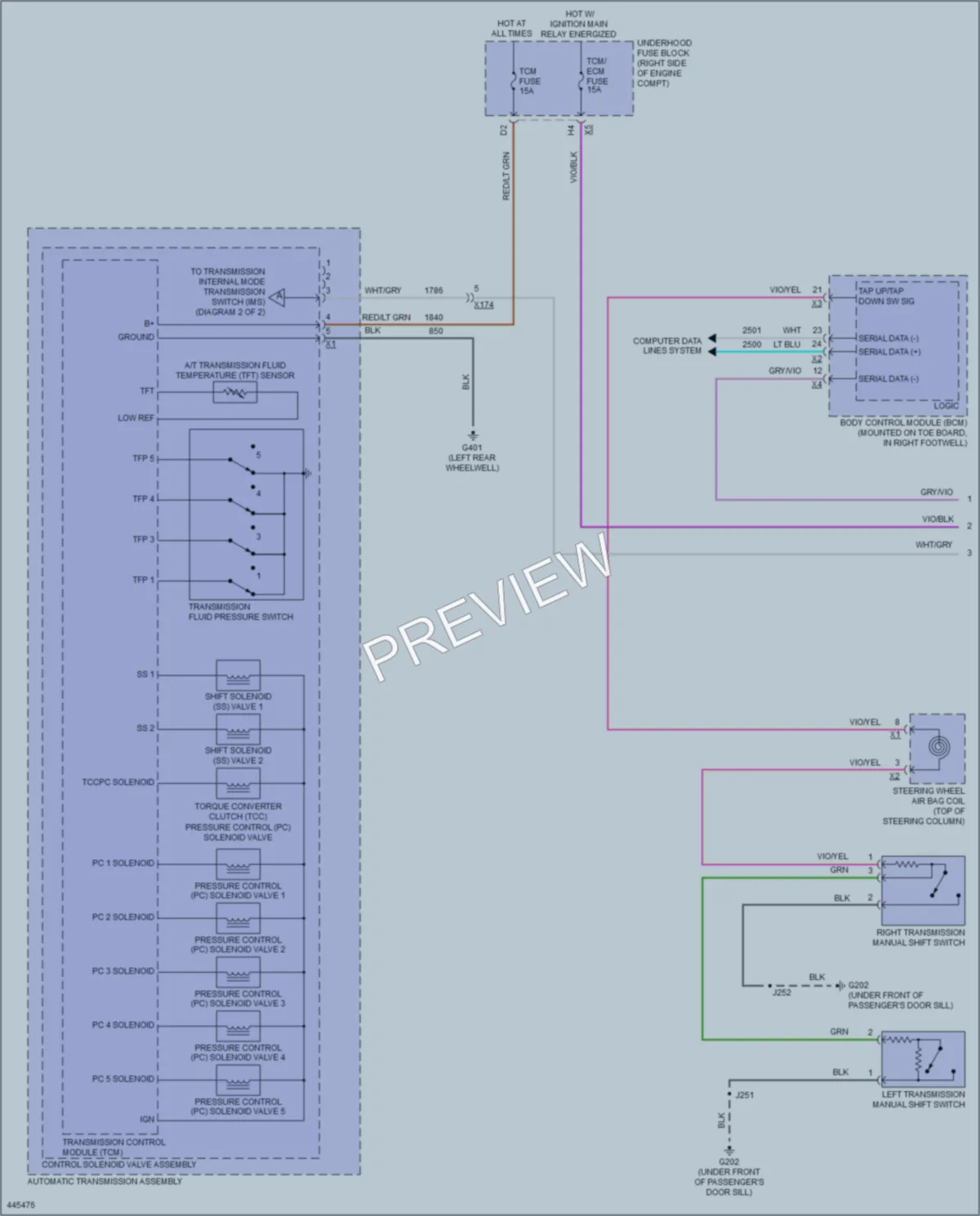 2014 Chevrolet CorvetteStingray Transmission wiring diagram preview