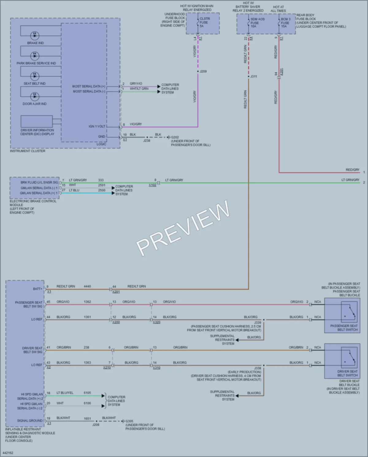 2014 Chevrolet CorvetteStingray Warning Systems wiring diagram preview