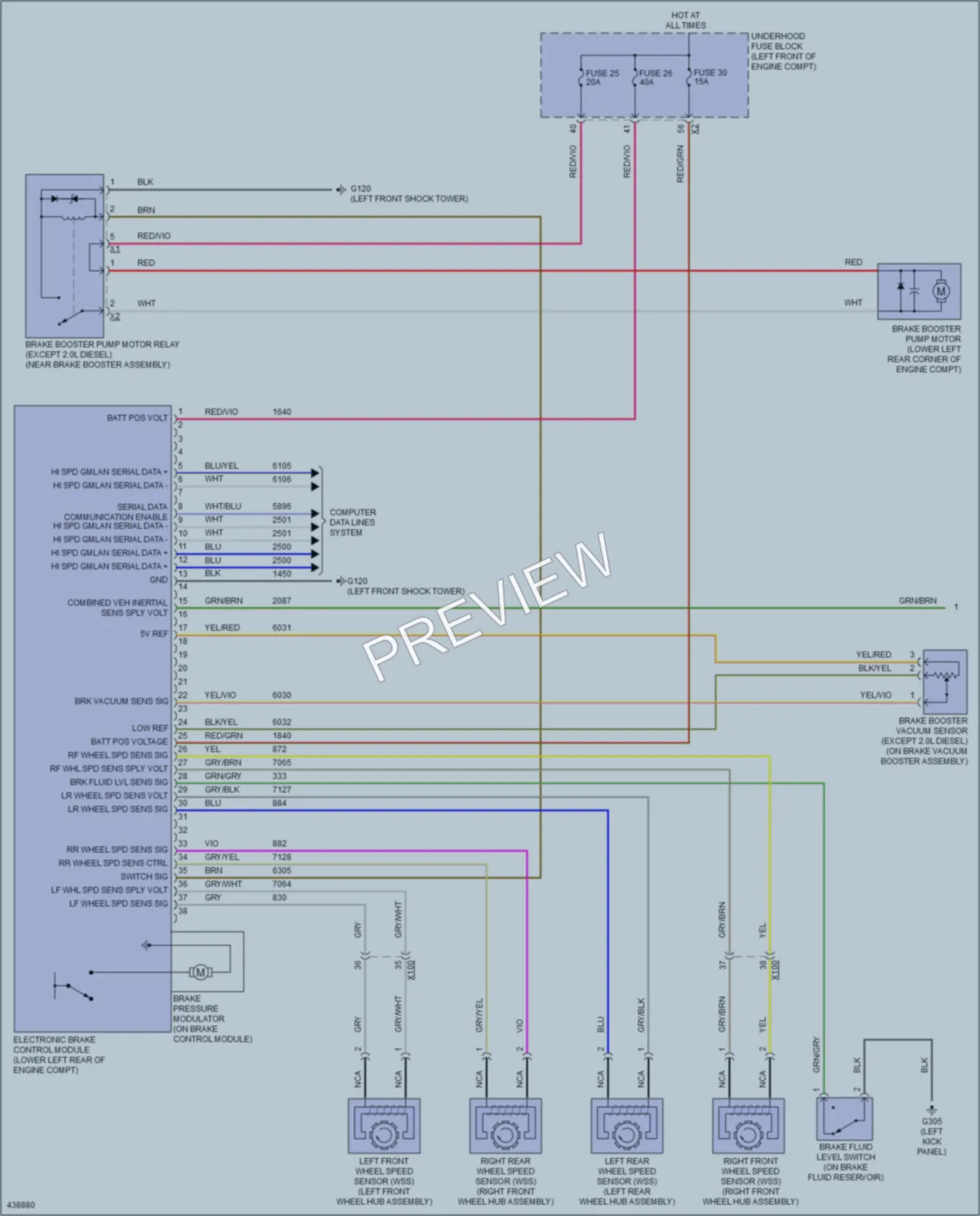 2014 Chevrolet Cruze Anti Lock Brakes wiring diagram preview
