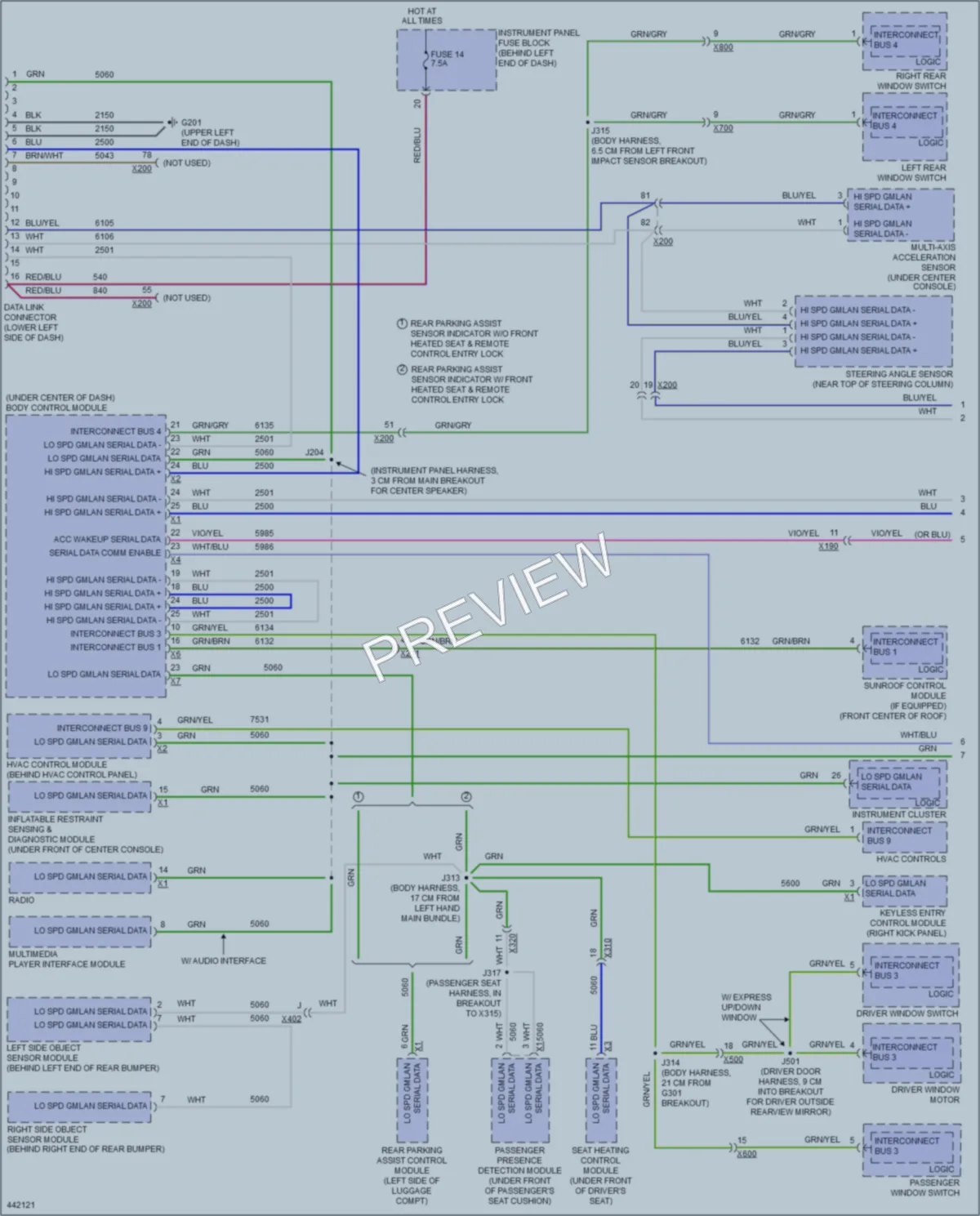 2014 Chevrolet Cruze Computer Data Lines wiring diagram preview