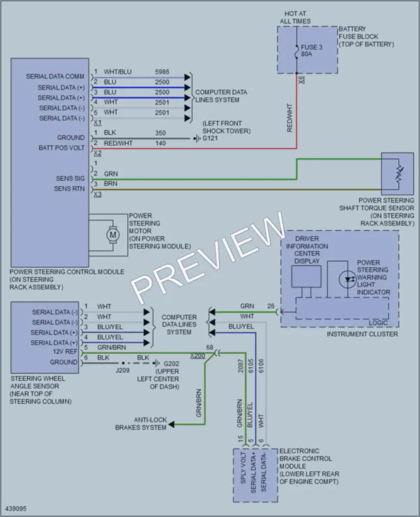 2014 Chevrolet Cruze Electronic Power Steering wiring diagram preview