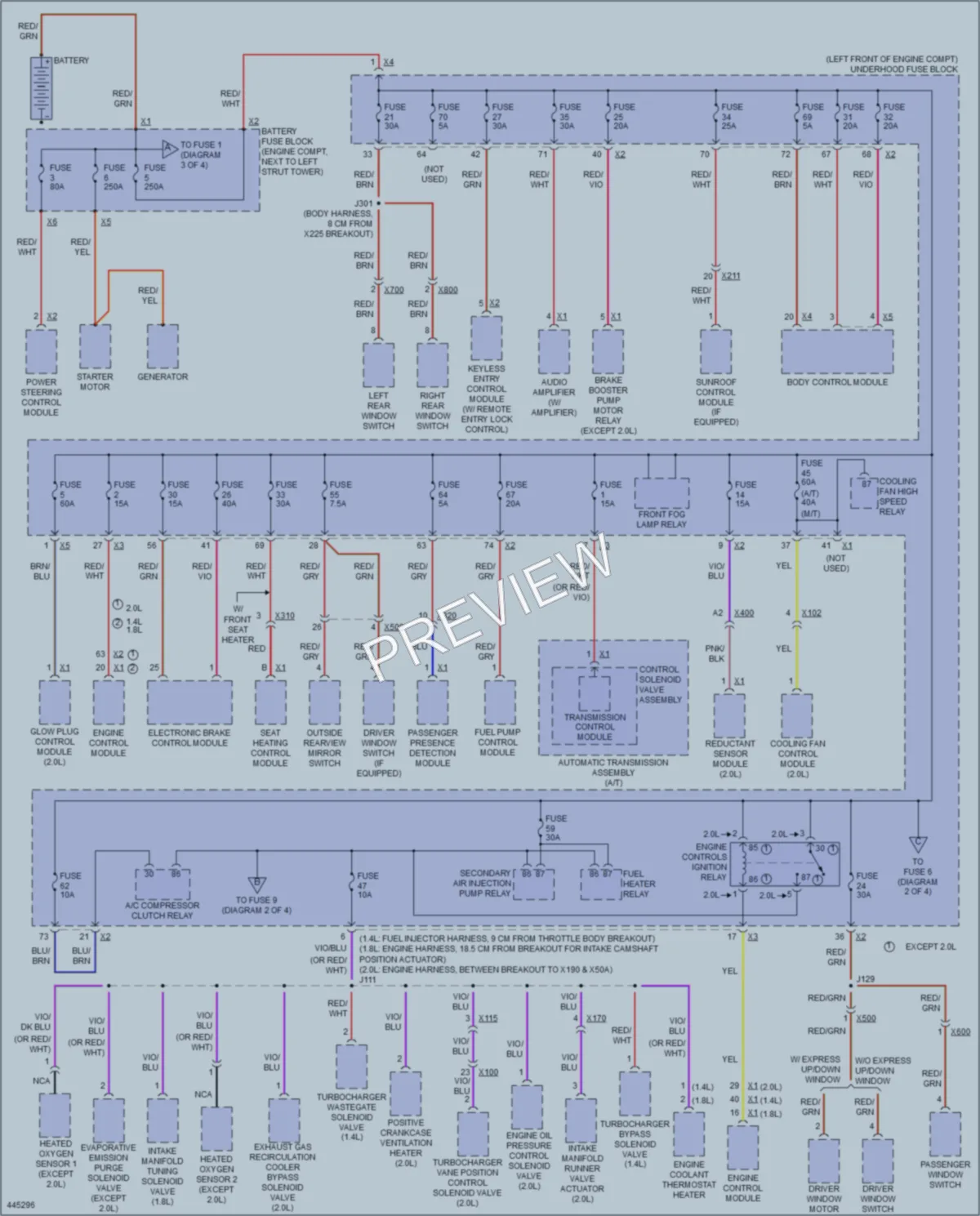 2014 Chevrolet Cruze Power Distribution wiring diagram preview