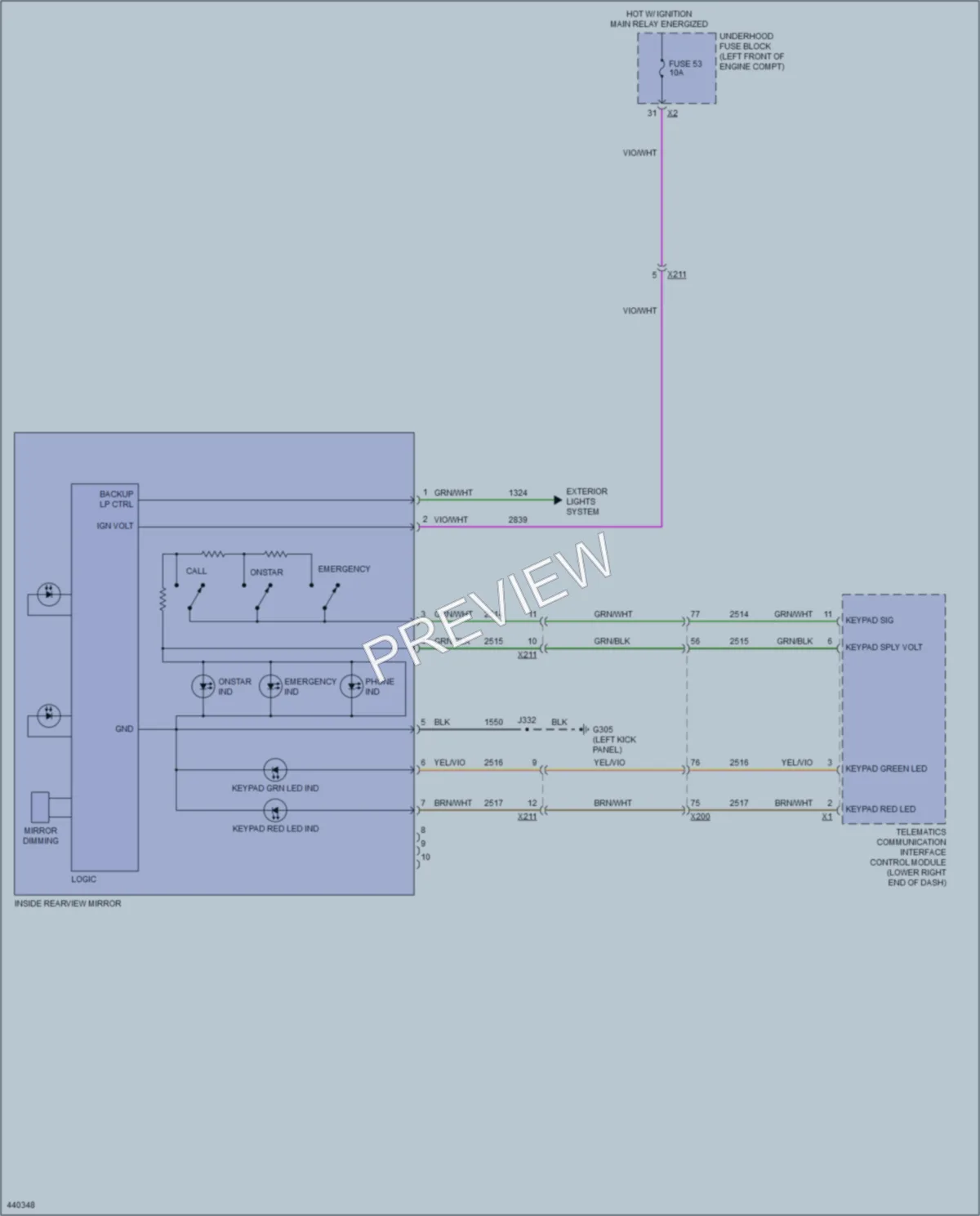 2014 Chevrolet Cruze Power Mirrors wiring diagram preview
