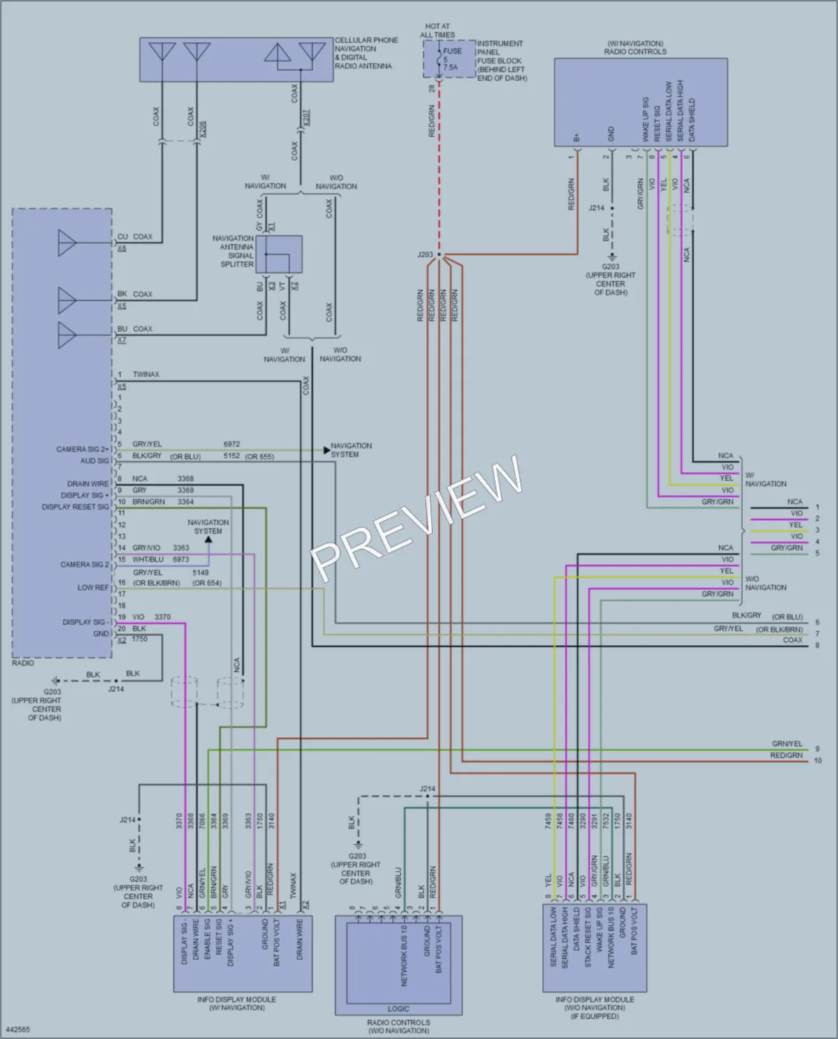 2014 Chevrolet Cruze Radio wiring diagram preview