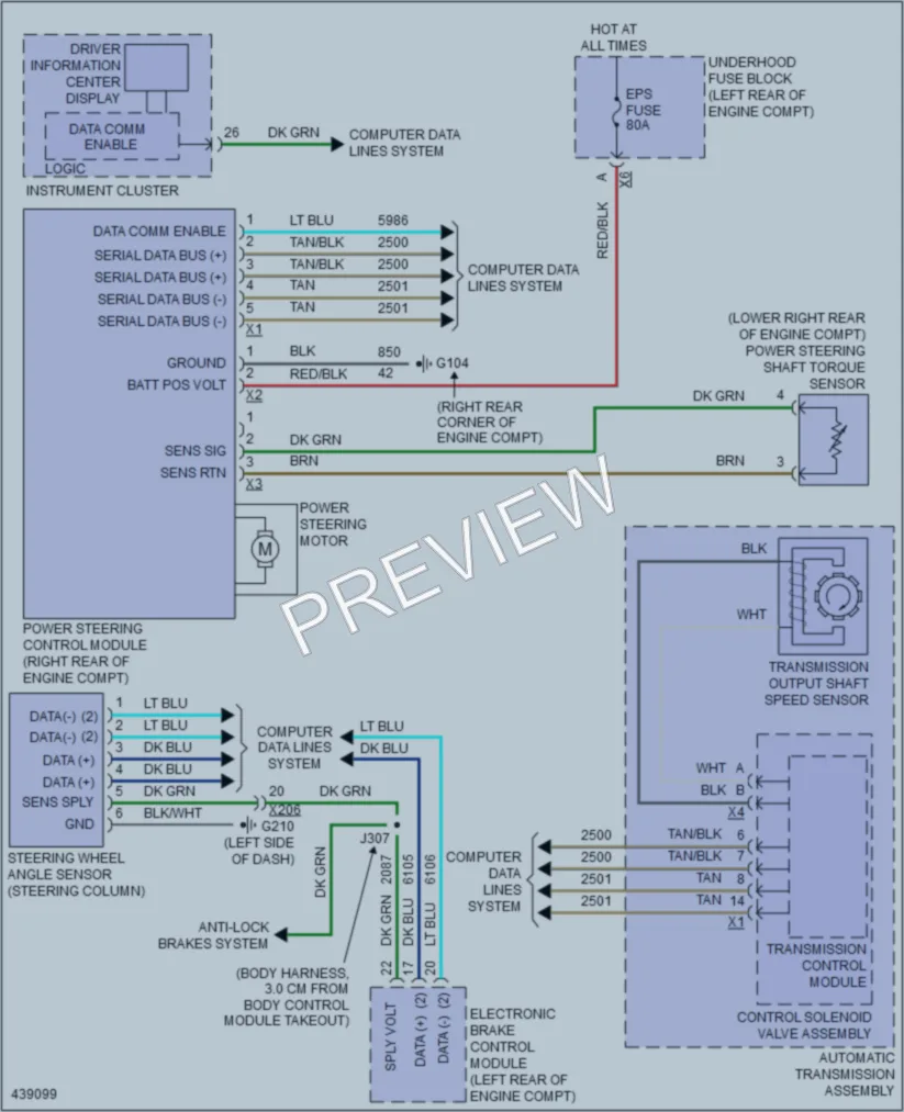 2014 Chevrolet Equinox Electronic Power Steering wiring diagram preview