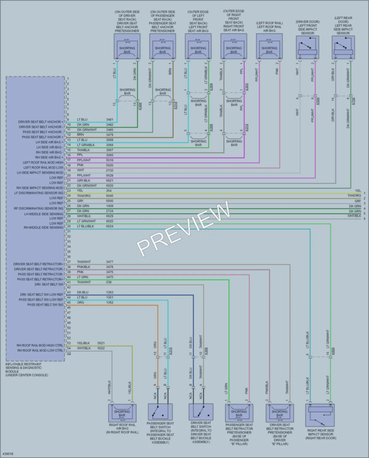 2014 Chevrolet Equinox Supplemental Restraints wiring diagram preview