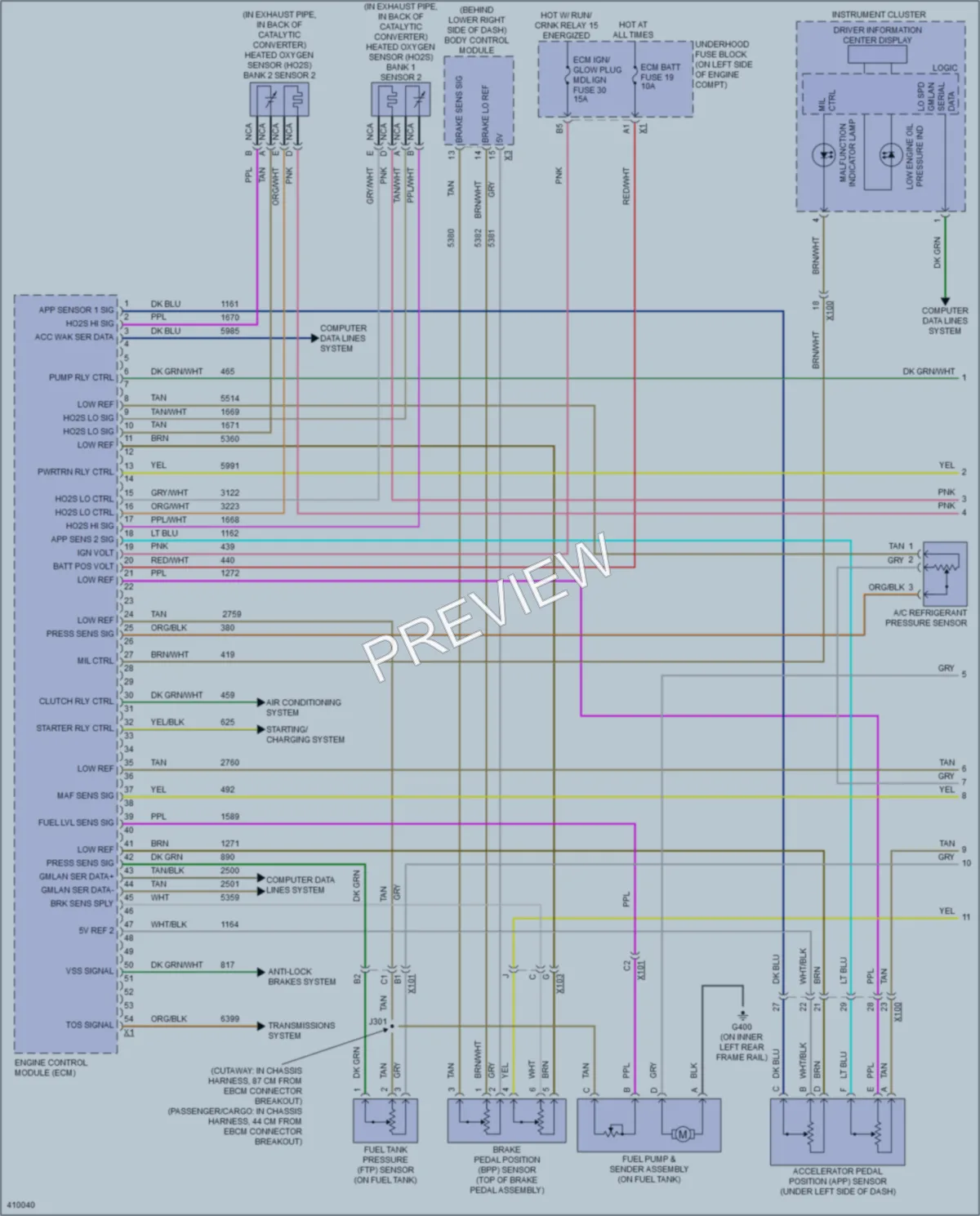 2014 Chevrolet G1500ChevyExpress Engine Performance wiring diagram preview