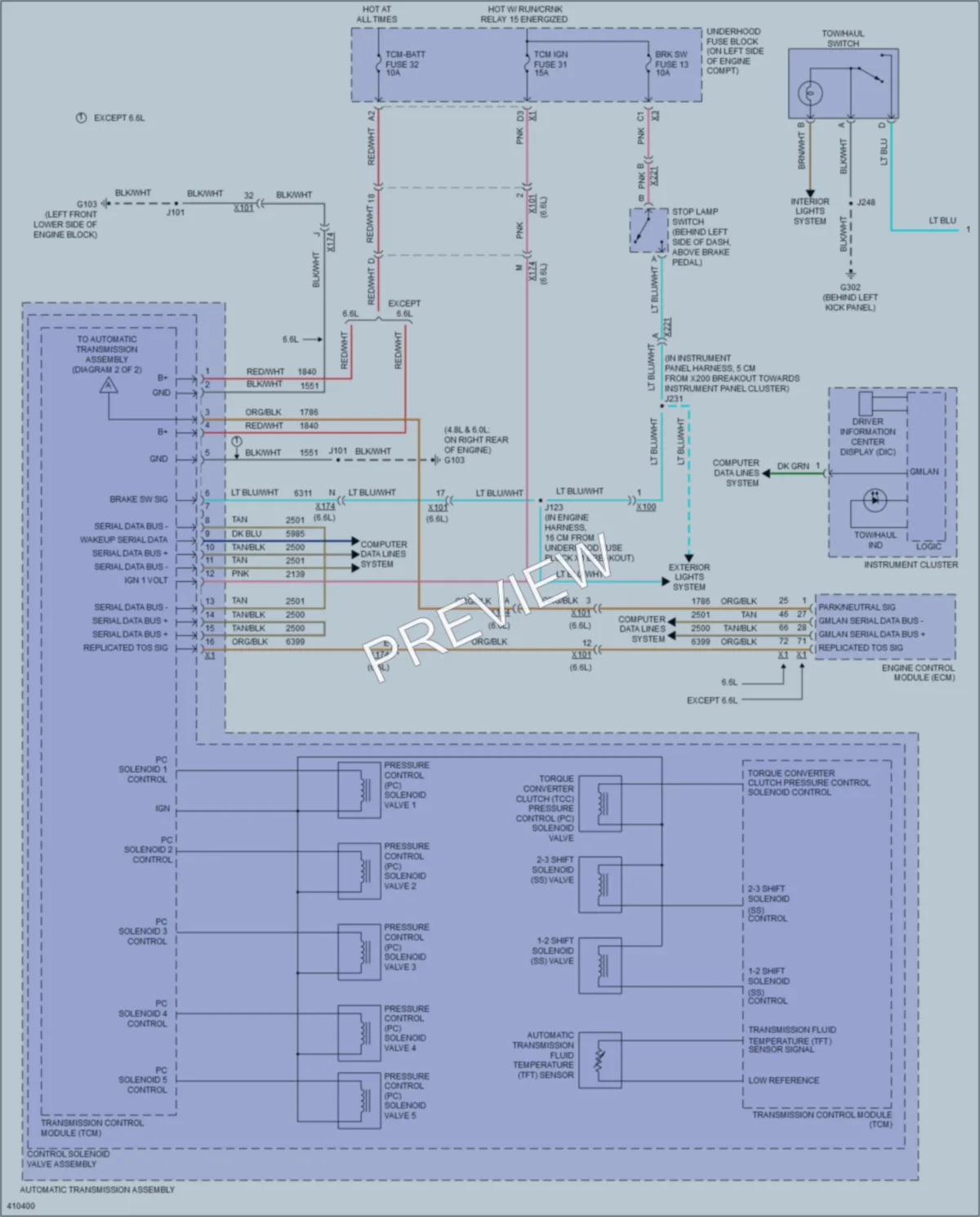 2014 Chevrolet G3500ChevyExpress Transmission wiring diagram preview