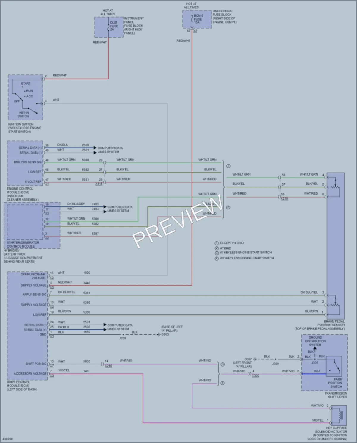 2014 Chevrolet Impala Shift Interlock wiring diagram preview