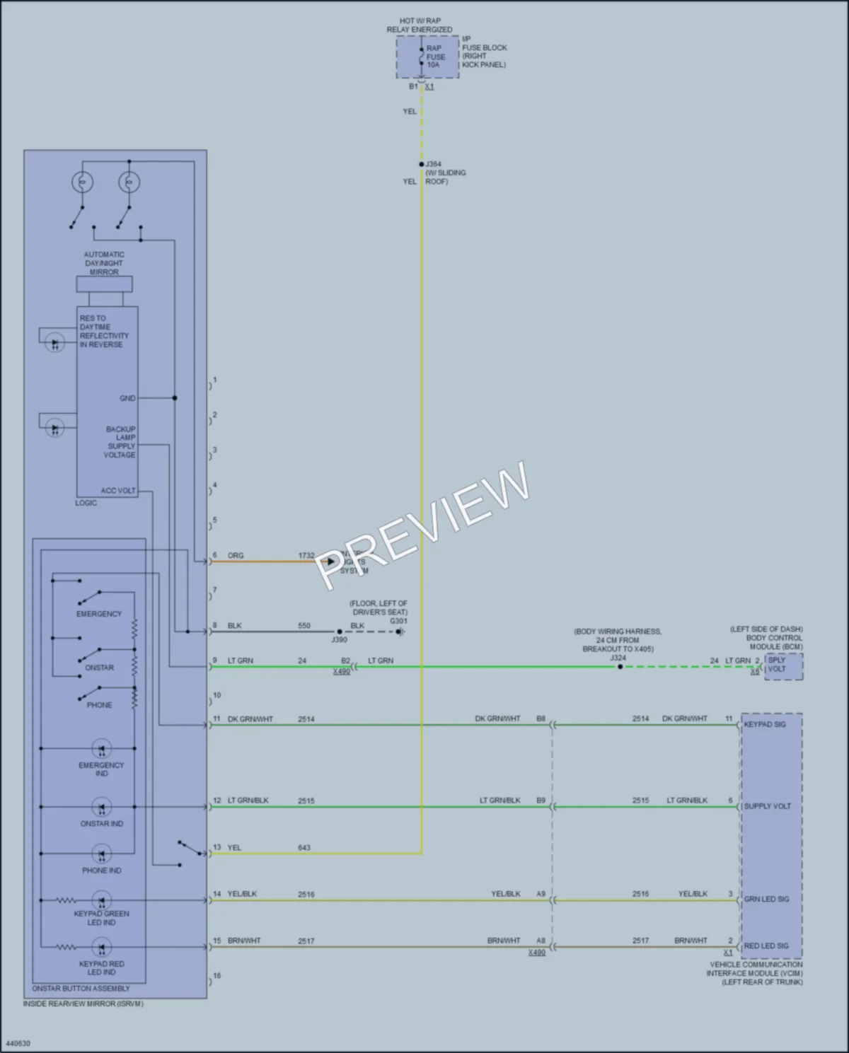 2014 Chevrolet ImpalaLimited Power Mirrors wiring diagram preview
