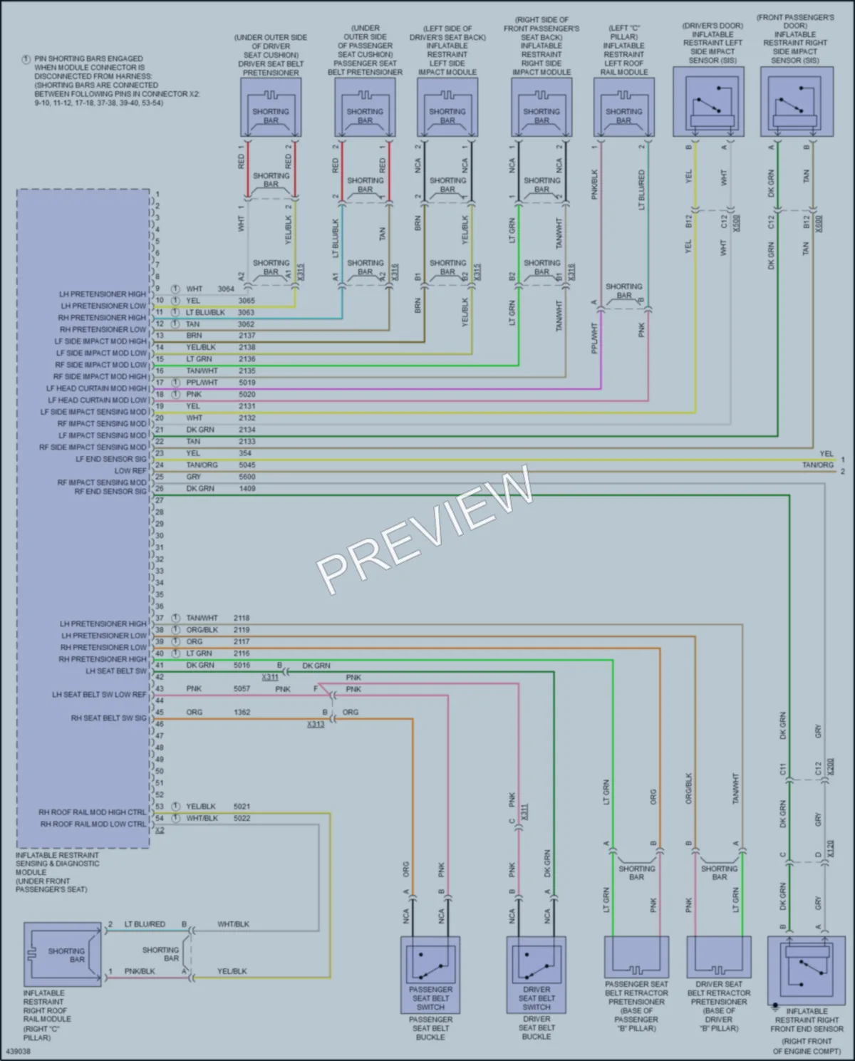 2014 Chevrolet ImpalaLimited Supplemental Restraints wiring diagram preview