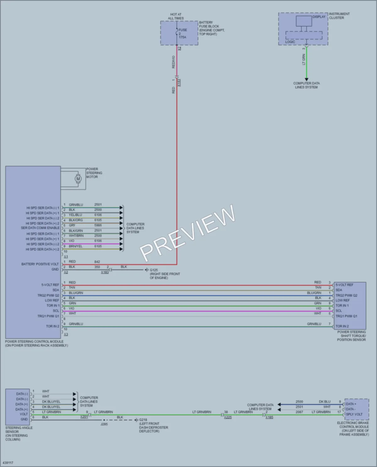 2014 Chevrolet K1500PickupSilverado Electronic Power Steering wiring diagram preview