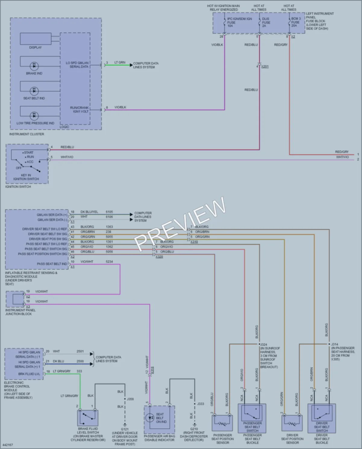 2014 Chevrolet K1500PickupSilverado Warning Systems wiring diagram preview