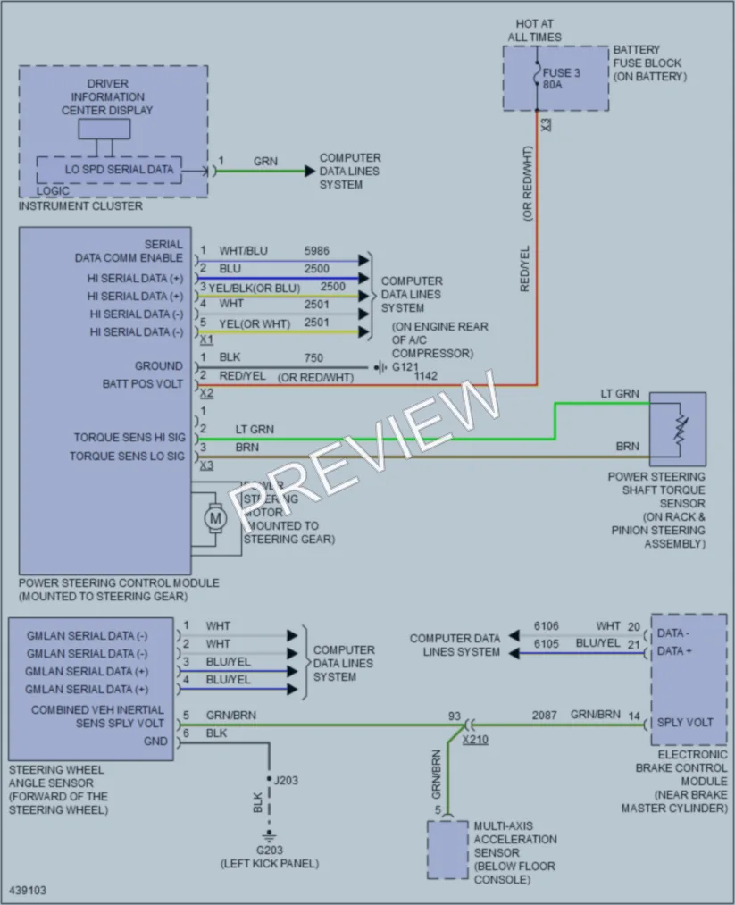 2014 Chevrolet Malibu Electronic Power Steering wiring diagram preview