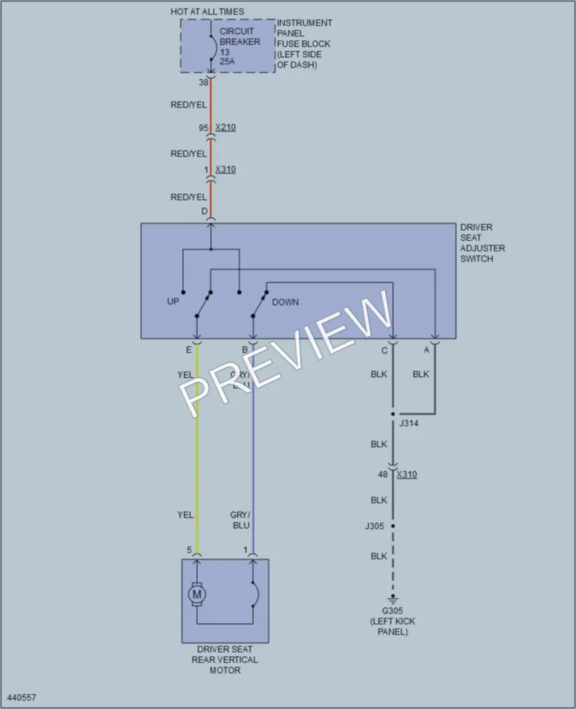 2014 Chevrolet Malibu Power Seats wiring diagram preview