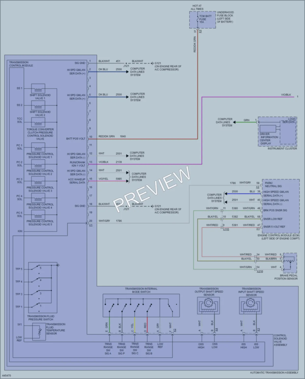 2014 Chevrolet Malibu Transmission wiring diagram preview