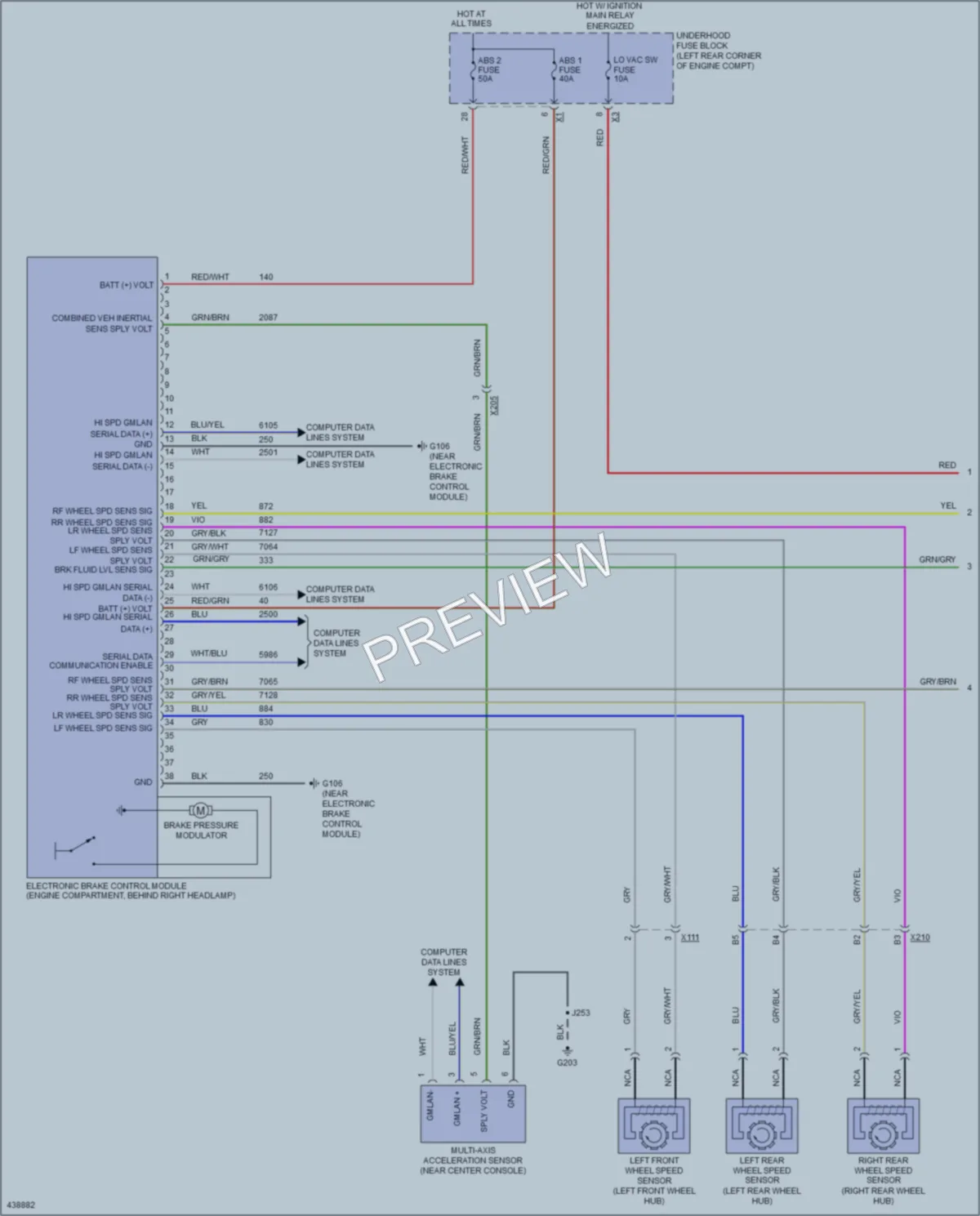 2014 Chevrolet Spark Anti Lock Brakes wiring diagram preview