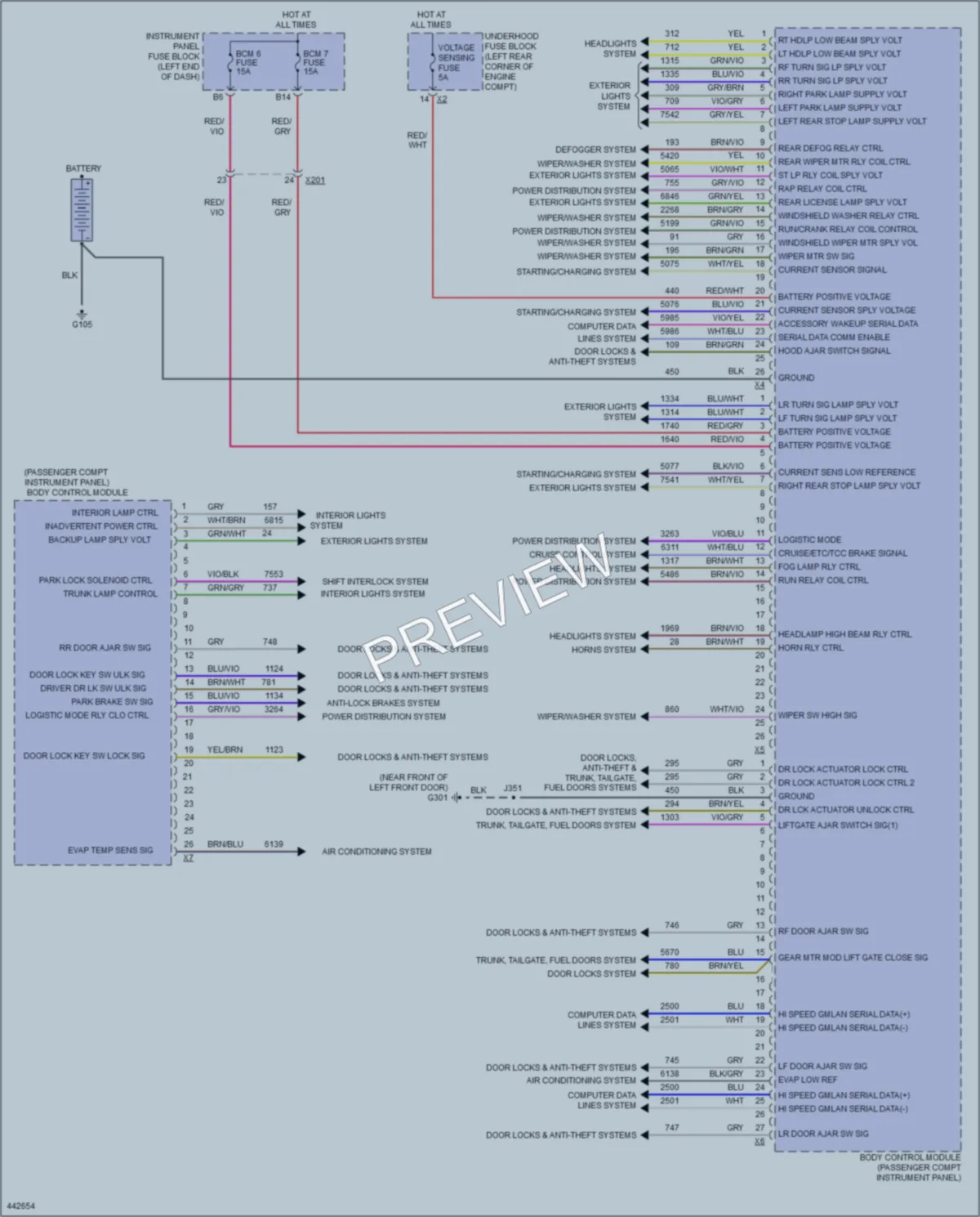 2014 Chevrolet Spark Body Control Modules wiring diagram preview