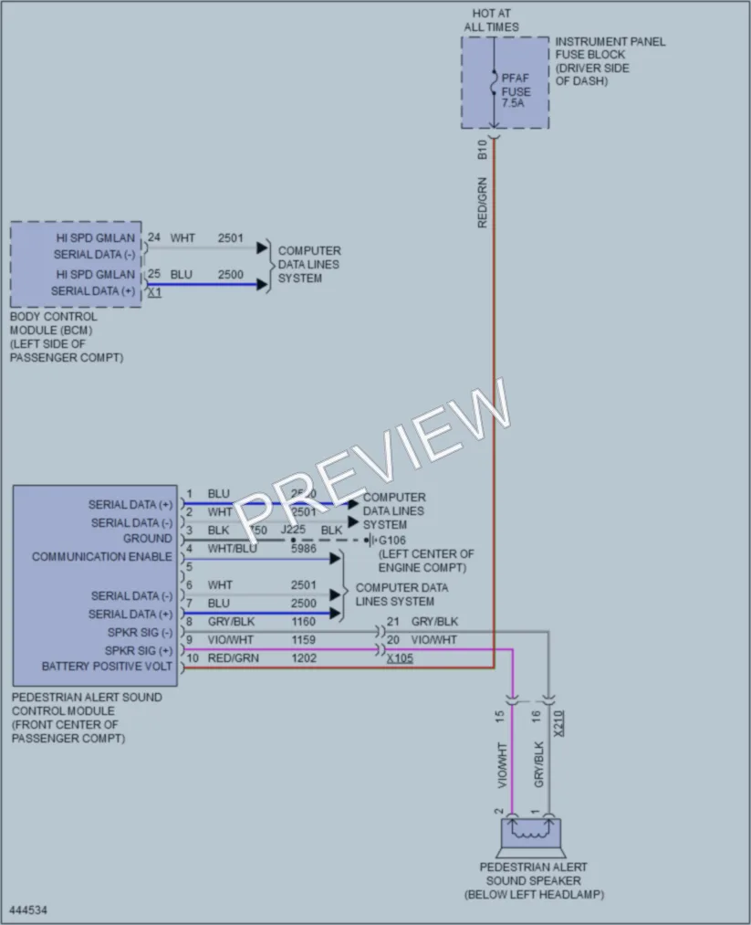 2014 Chevrolet SparkEV Active Bodyworks wiring diagram preview