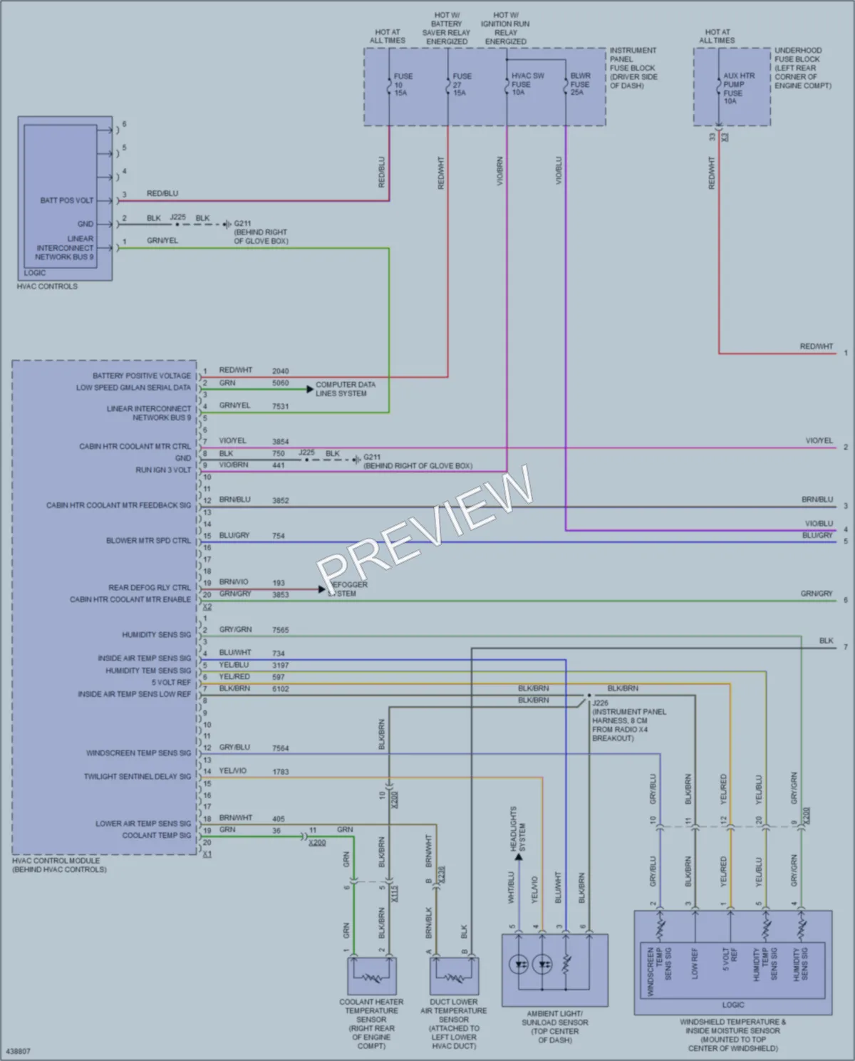 2014 Chevrolet SparkEV Air Conditioning wiring diagram preview