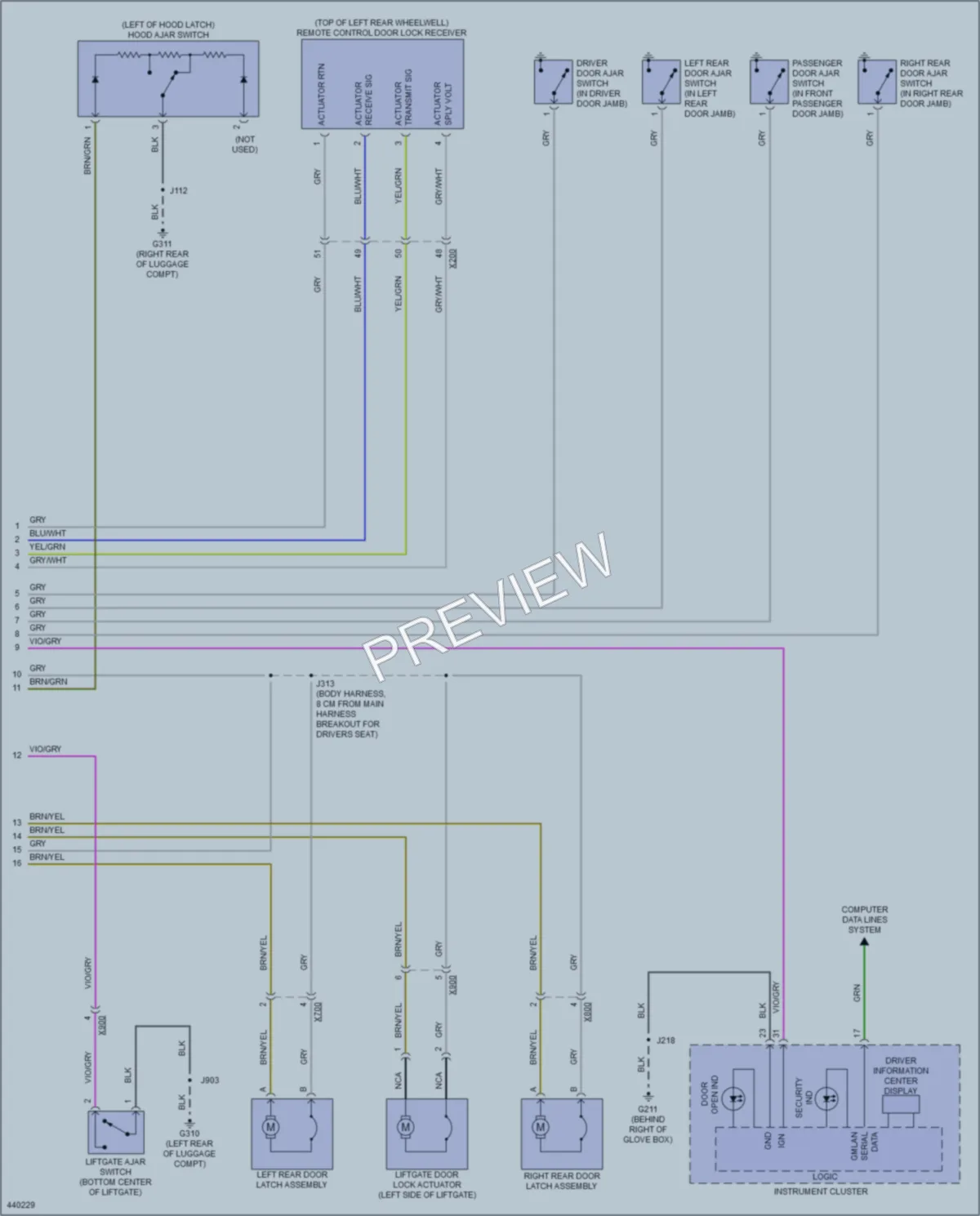 2014 Chevrolet SparkEV Anti Theft wiring diagram preview
