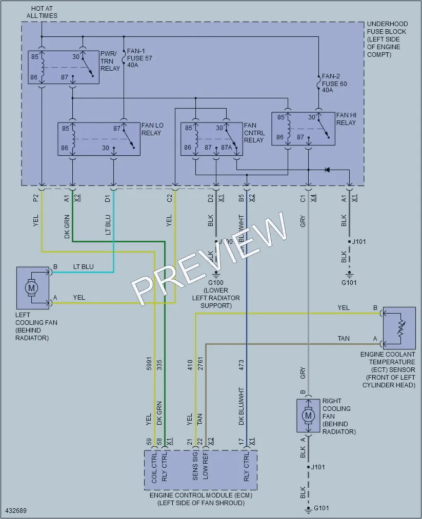 2014 Chevrolet Tahoe Cooling Fan wiring diagram preview