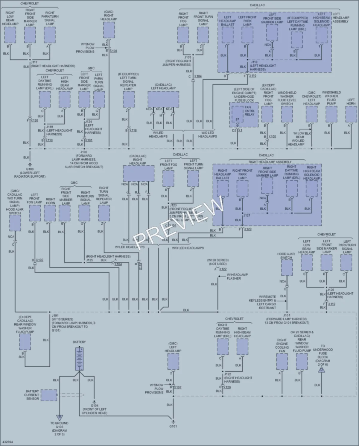 2014 Chevrolet Tahoe Ground Distribution wiring diagram preview